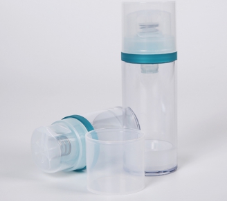 Airless pump bottle lotion vacuum blue bottle for skincare