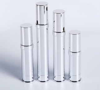 luxury silver plastic containers with airless pump