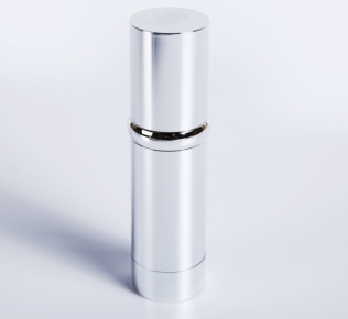 silver airless plastic cosmetic container