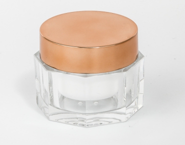 double wall gold cosmetic jar cream container