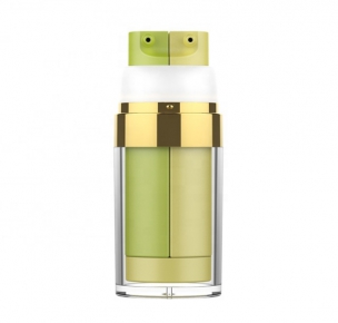 Eco-friendly 30ml 50ml transparent plastic pump spray cosmetic double wall bottle