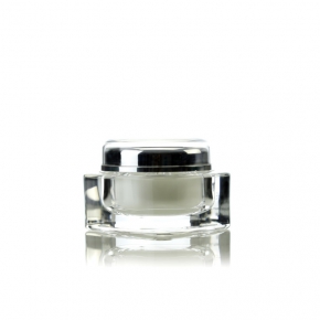 square acrylic cream jar