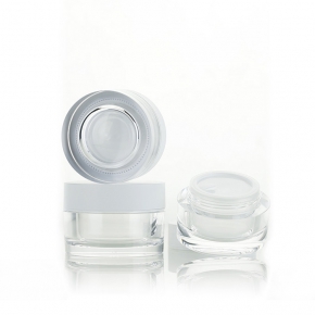 round acrylic cream jar