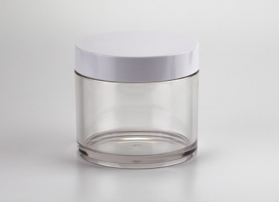 PETG gold screw cap round clear plastic container for cream