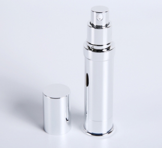 luxury silver plastic containers with airless pump